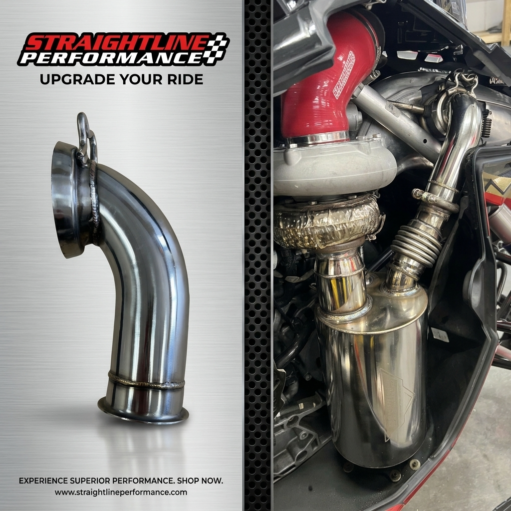 Straightline Performance Polaris Patriot Boost RaceFlow Wastegate Outlet (Polished Stainless Steel)