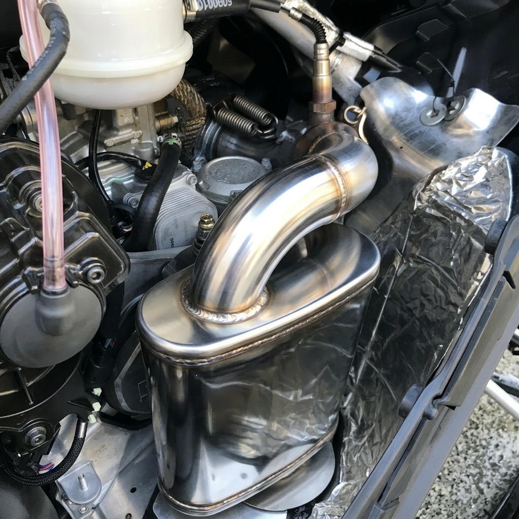 Straightline Performance Ski-Doo REV Gen 4 & 5 / Lynx Radien-X 900 Turbo Lightweight Muffler (Stainless Steel)