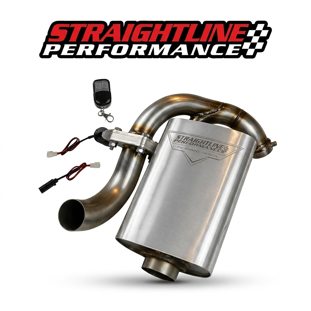 Straightline Performance Ski-Doo Gen 4 / Lynx 900 ACE / 900R Turbo Vari-Sound Muffler (Stainless Steel, Electronic Controlled)