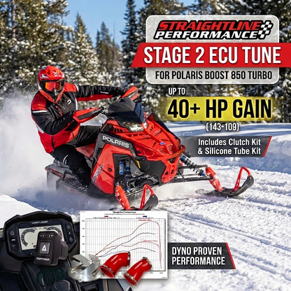 Straightline Performance Polaris Boost 850 Turbo ECU Tune – Stage 2, Up to 40+ HP, Includes Clutching & Silicone Tube Kit