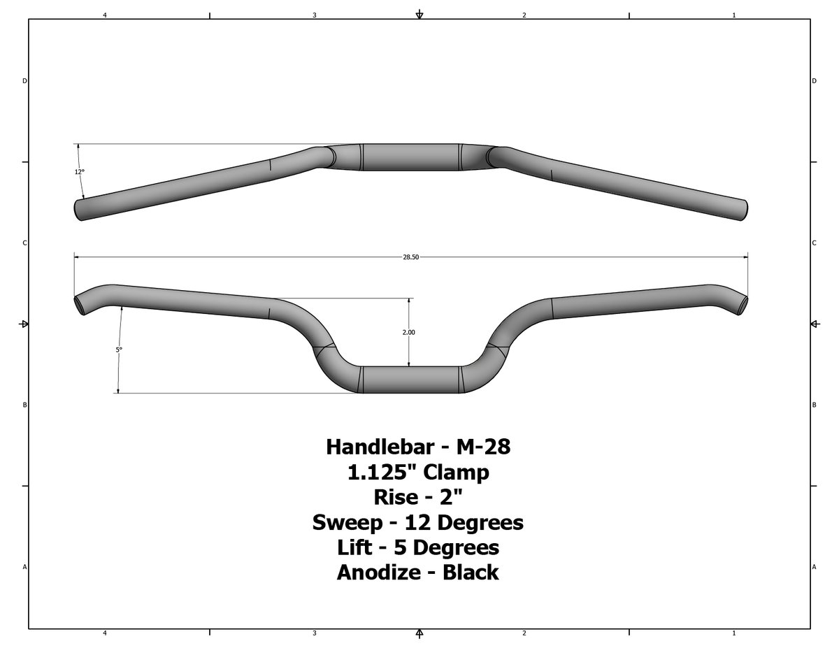 M-28 handlebar dimensions