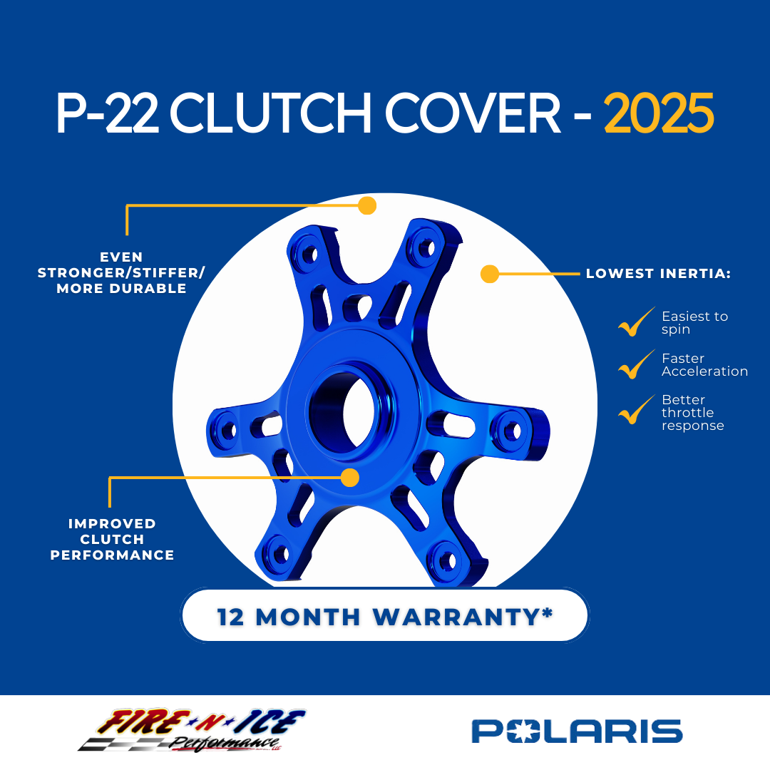 Fire 'N Ice P-22 Billet Clutch Cover V2 – Polaris Matryx Boost / 9R